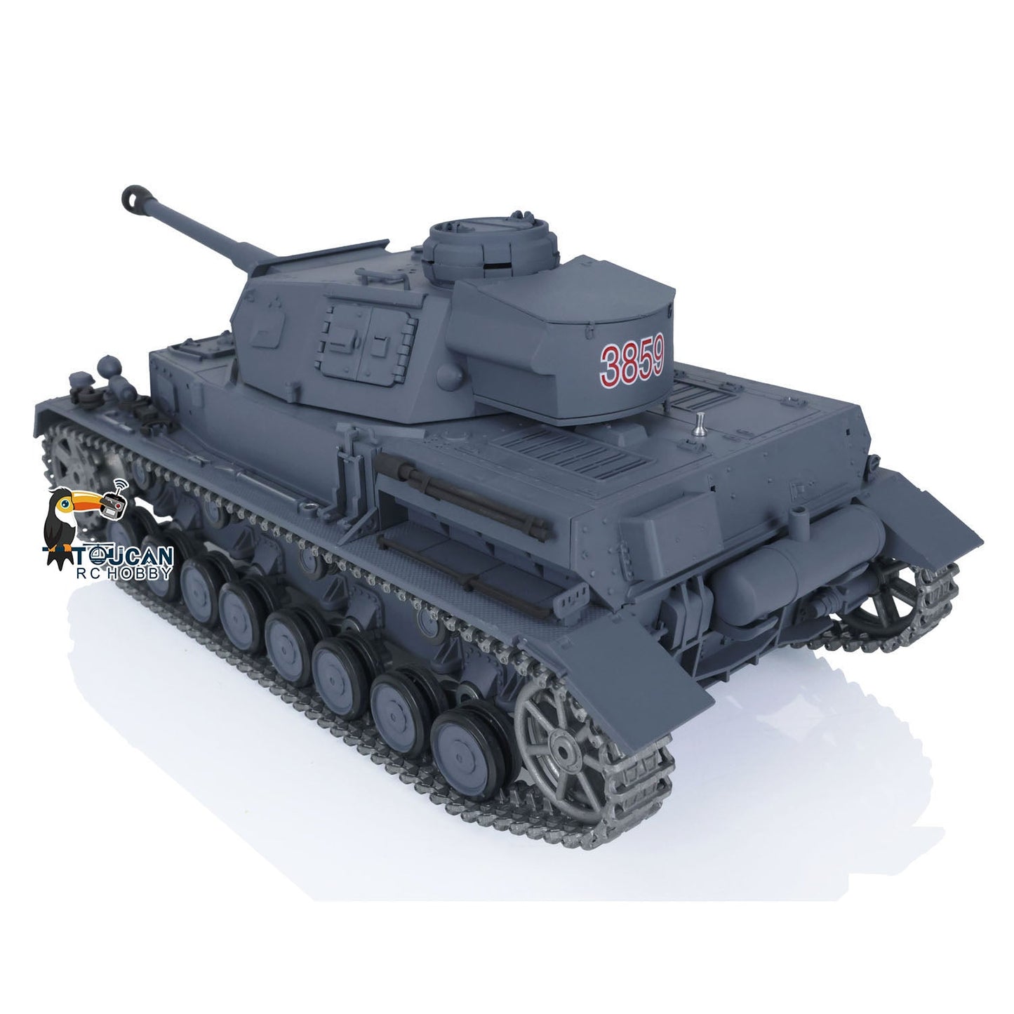 TOUCAN RC HOBBY Henglong 1/16 TK7.0 Promotion German Panzer IV F2 3859 RTR RC Tank 360 Degrees Turret Smoke Infrared Combat BB Metal Barrel Tracks Sprockets Idlers Wheels