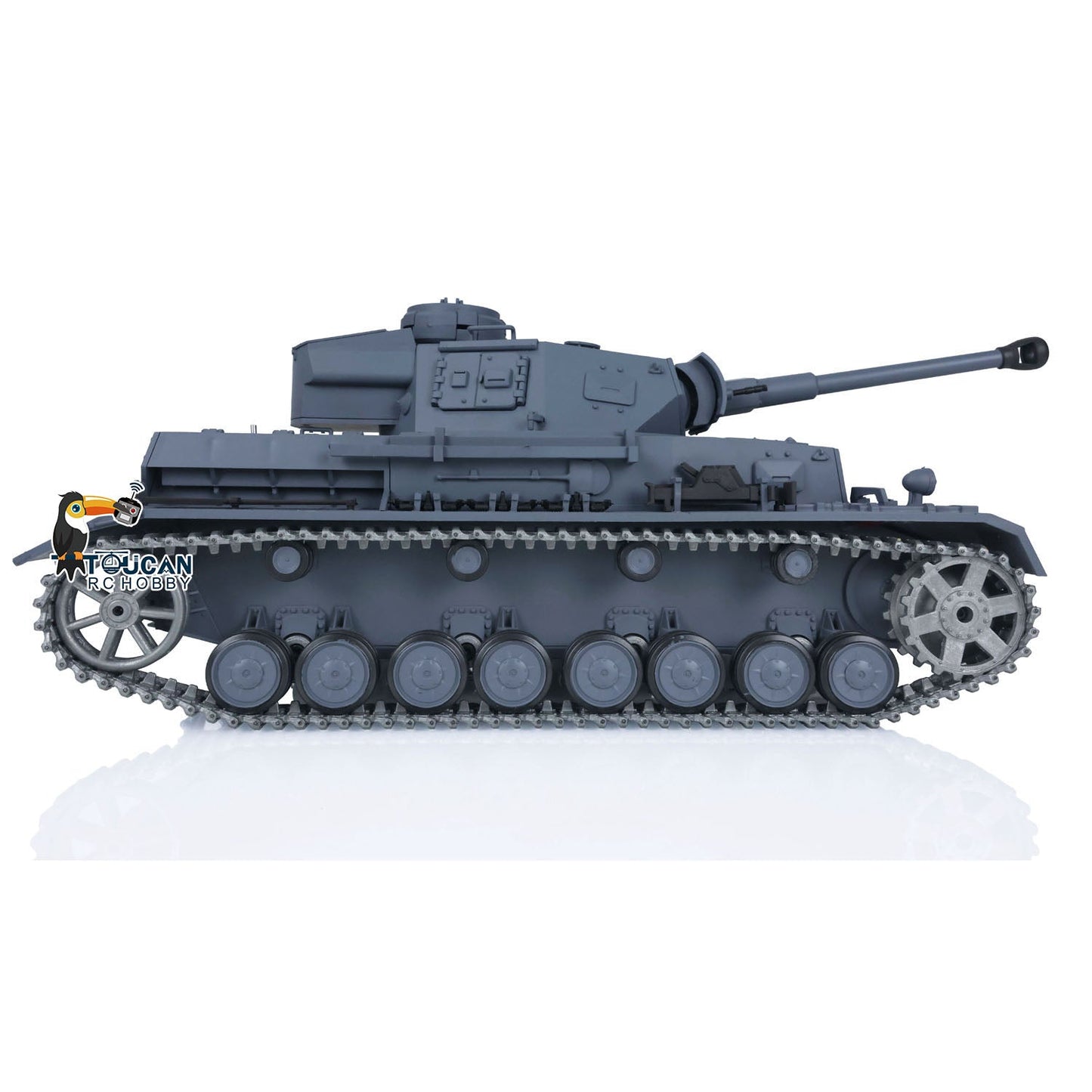 TOUCAN RC HOBBY Henglong 1/16 TK7.0 Promotion German Panzer IV F2 3859 RTR RC Tank 360 Degrees Turret Smoke Infrared Combat BB Metal Barrel Tracks Sprockets Idlers Wheels