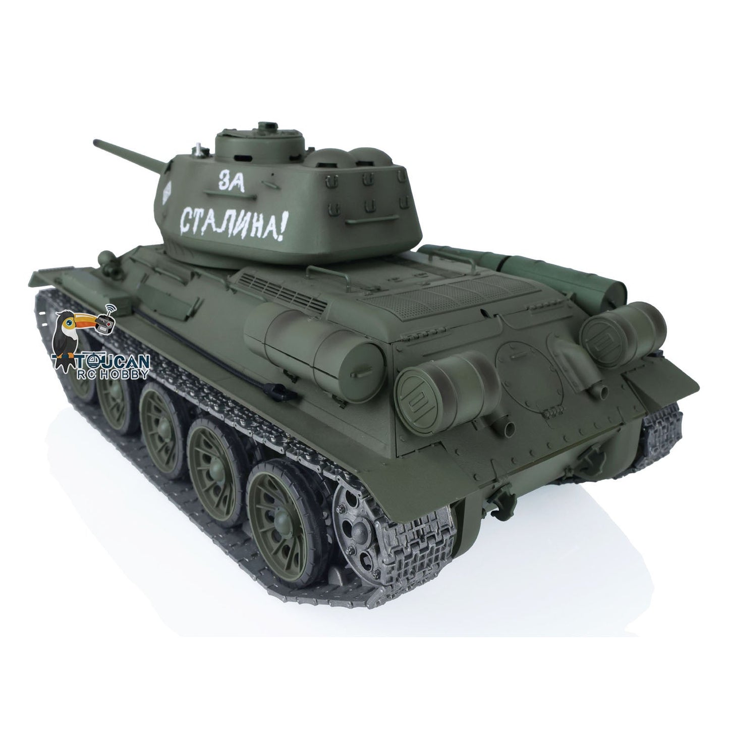 TOUCAN RC HOBBY Henglong 1/16 TK7.0 Promotion Soviet T34-85 RTR RC Tank 3909 with 360 Degrees Turret BB Infrared Combat Smoke Metal Sprockets Idlers Wheels
