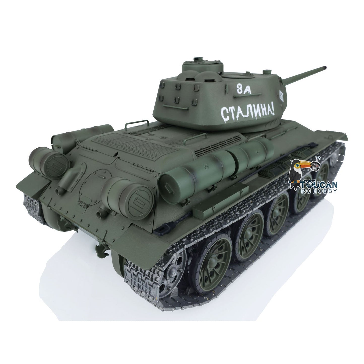 TOUCAN RC HOBBY Henglong 1/16 TK7.0 Promotion Soviet T34-85 RTR RC Tank 3909 with 360 Degrees Turret BB Infrared Combat Smoke Metal Sprockets Idlers Wheels