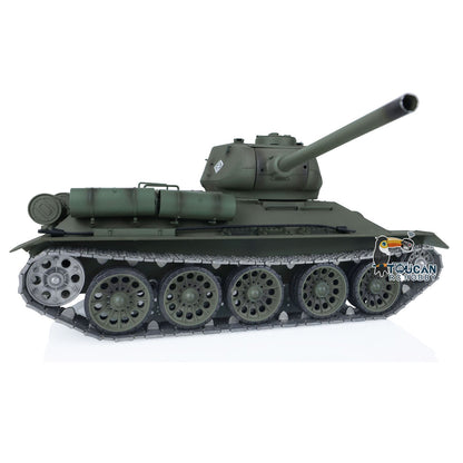 TOUCAN RC HOBBY Henglong 1/16 TK7.0 Promotion Soviet T34-85 RTR RC Tank 3909 with 360 Degrees Turret BB Infrared Combat Smoke Metal Sprockets Idlers Wheels