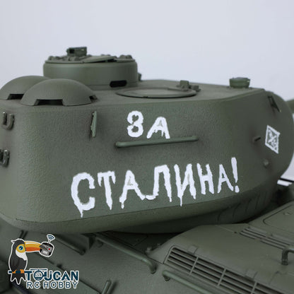 TOUCAN RC HOBBY Henglong 1/16 TK7.0 Promotion Soviet T34-85 RTR RC Tank 3909 with 360 Degrees Turret BB Infrared Combat Smoke Metal Sprockets Idlers Wheels