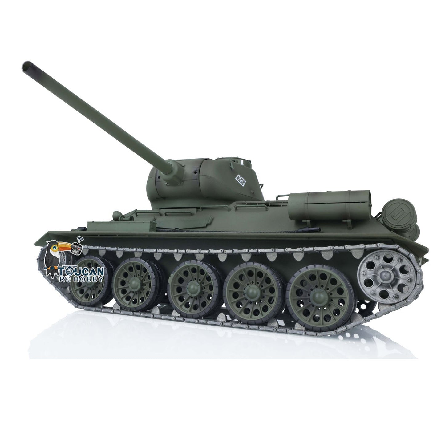 TOUCAN RC HOBBY Henglong 1/16 TK7.0 Promotion Soviet T34-85 RTR RC Tank 3909 with 360 Degrees Turret BB Infrared Combat Smoke Metal Sprockets Idlers Wheels