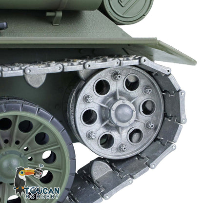 TOUCAN RC HOBBY Henglong 1/16 TK7.0 Promotion Soviet T34-85 RTR RC Tank 3909 with 360 Degrees Turret BB Infrared Combat Smoke Metal Sprockets Idlers Wheels
