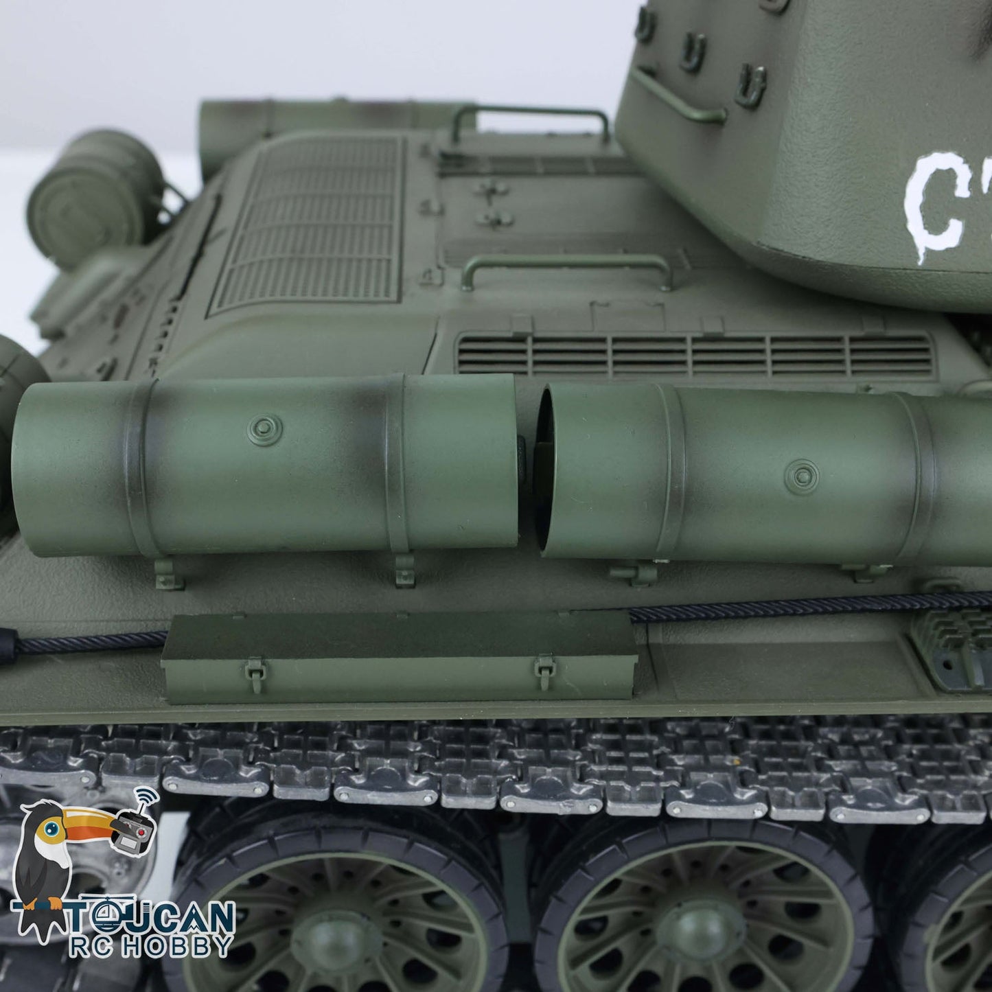 TOUCAN RC HOBBY Henglong 1/16 TK7.0 Promotion Soviet T34-85 RTR RC Tank 3909 with 360 Degrees Turret BB Infrared Combat Smoke Metal Sprockets Idlers Wheels
