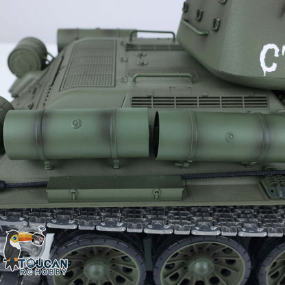 TOUCAN RC HOBBY Henglong 1/16 TK7.0 Promotion Soviet T34-85 RTR RC Tank 3909 with 360 Degrees Turret BB Infrared Combat Smoke Metal Sprockets Idlers Wheels