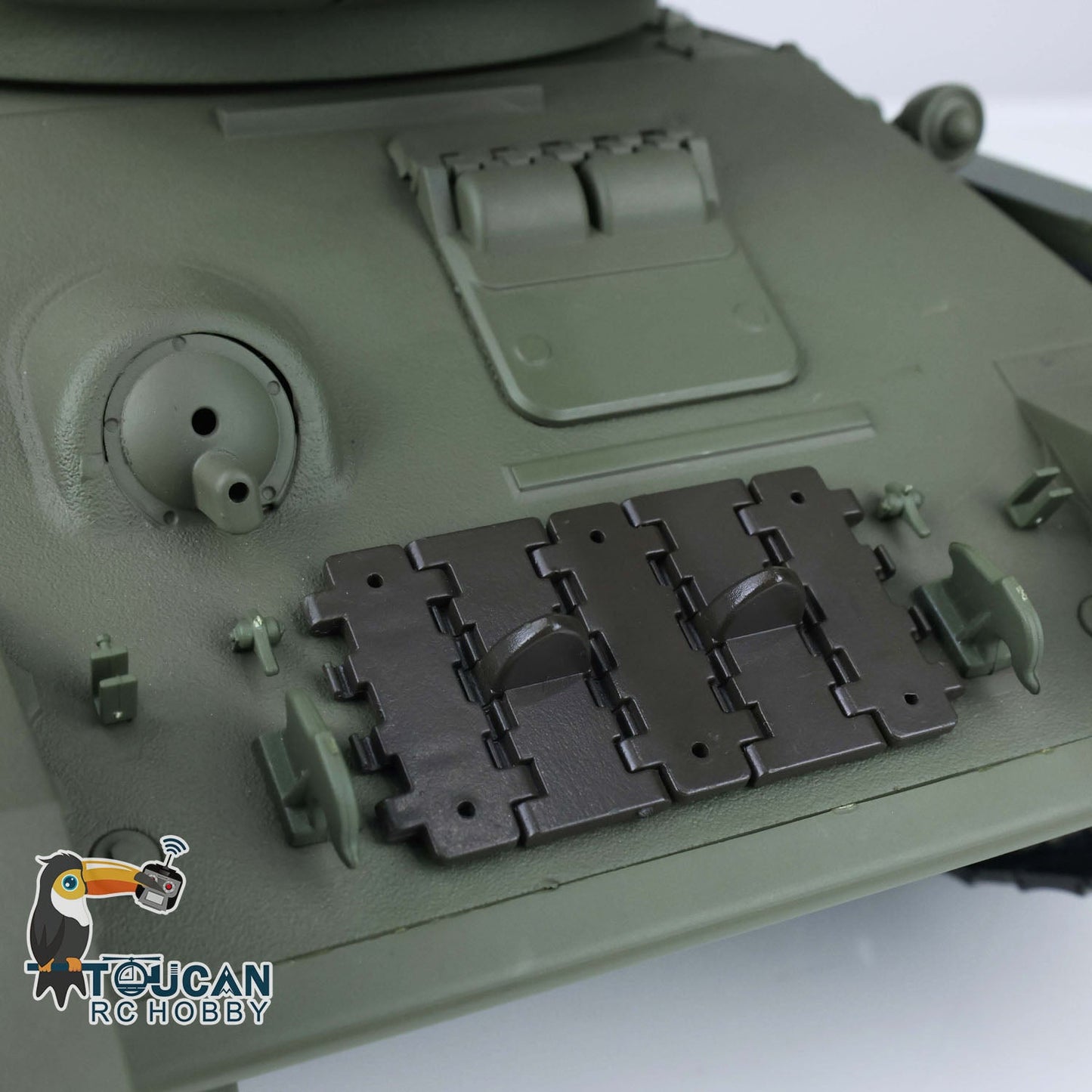 TOUCAN RC HOBBY Henglong 1/16 TK7.0 Promotion Soviet T34-85 RTR RC Tank 3909 with 360 Degrees Turret BB Infrared Combat Smoke Metal Sprockets Idlers Wheels