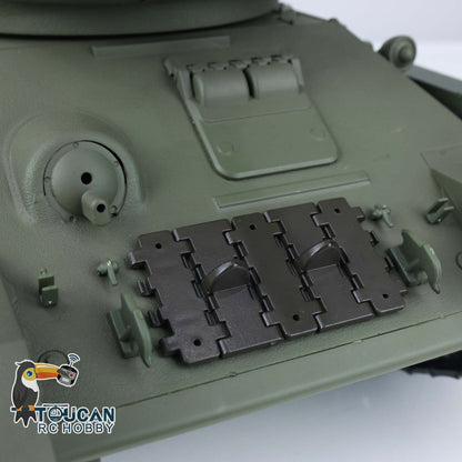 TOUCAN RC HOBBY Henglong 1/16 TK7.0 Promotion Soviet T34-85 RTR RC Tank 3909 with 360 Degrees Turret BB Infrared Combat Smoke Metal Sprockets Idlers Wheels