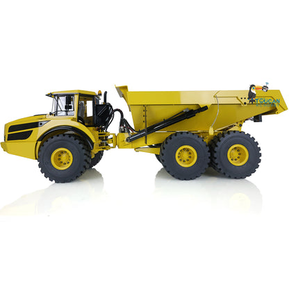 TOUCAN RC HOBBY XDRC US Stock 1:14 Scale 6*6 Metal Hydraulic Dump Truck Radio Controlled A40G Articulated Truck Dumper Tipper Ready To Run Model Sound Light