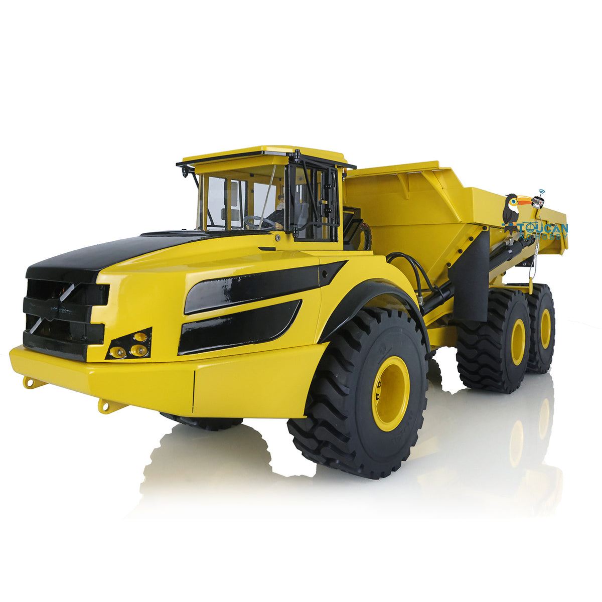 TOUCAN RC HOBBY XDRC US Stock 1:14 Scale 6*6 Metal Hydraulic Dump Truck Radio Controlled A40G Articulated Truck Dumper Tipper Ready To Run Model Sound Light
