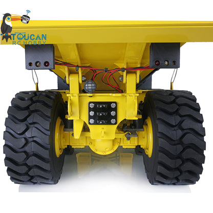 TOUCAN RC HOBBY XDRC US Stock 1:14 Scale 6*6 Metal Hydraulic Dump Truck Radio Controlled A40G Articulated Truck Dumper Tipper Ready To Run Model Sound Light