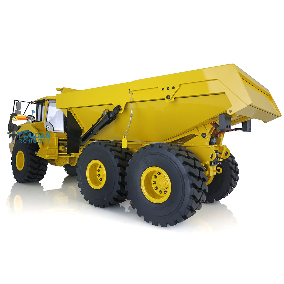 TOUCAN RC HOBBY XDRC US Stock 1:14 Scale 6*6 Metal Hydraulic Dump Truck Radio Controlled A40G Articulated Truck Dumper Tipper Ready To Run Model Sound Light