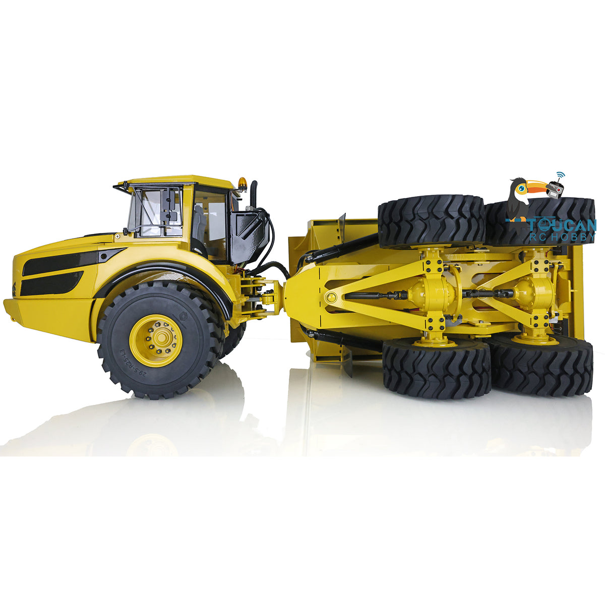TOUCAN RC HOBBY XDRC US Stock 1:14 Scale 6*6 Metal Hydraulic Dump Truck Radio Controlled A40G Articulated Truck Dumper Tipper Ready To Run Model Sound Light