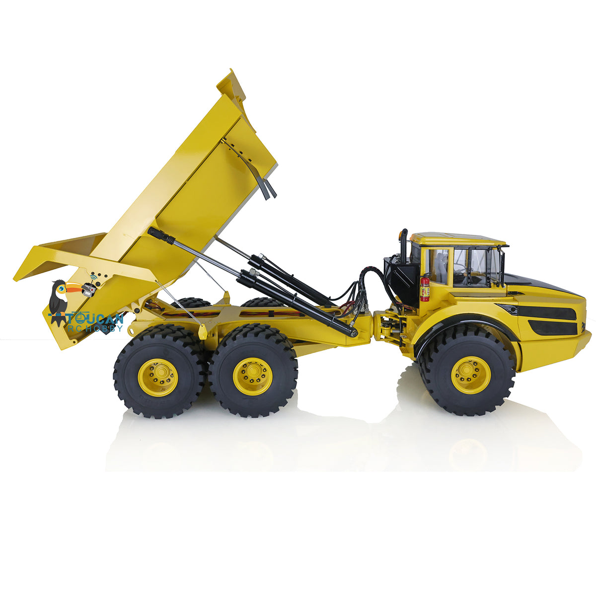 TOUCAN RC HOBBY XDRC US Stock 1:14 Scale 6*6 Metal Hydraulic Dump Truck Radio Controlled A40G Articulated Truck Dumper Tipper Ready To Run Model Sound Light