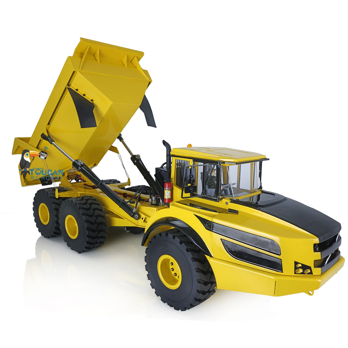 TOUCAN RC HOBBY XDRC US Stock 1:14 Scale 6*6 Metal Hydraulic Dump Truck Radio Controlled A40G Articulated Truck Dumper Tipper Ready To Run Model Sound Light