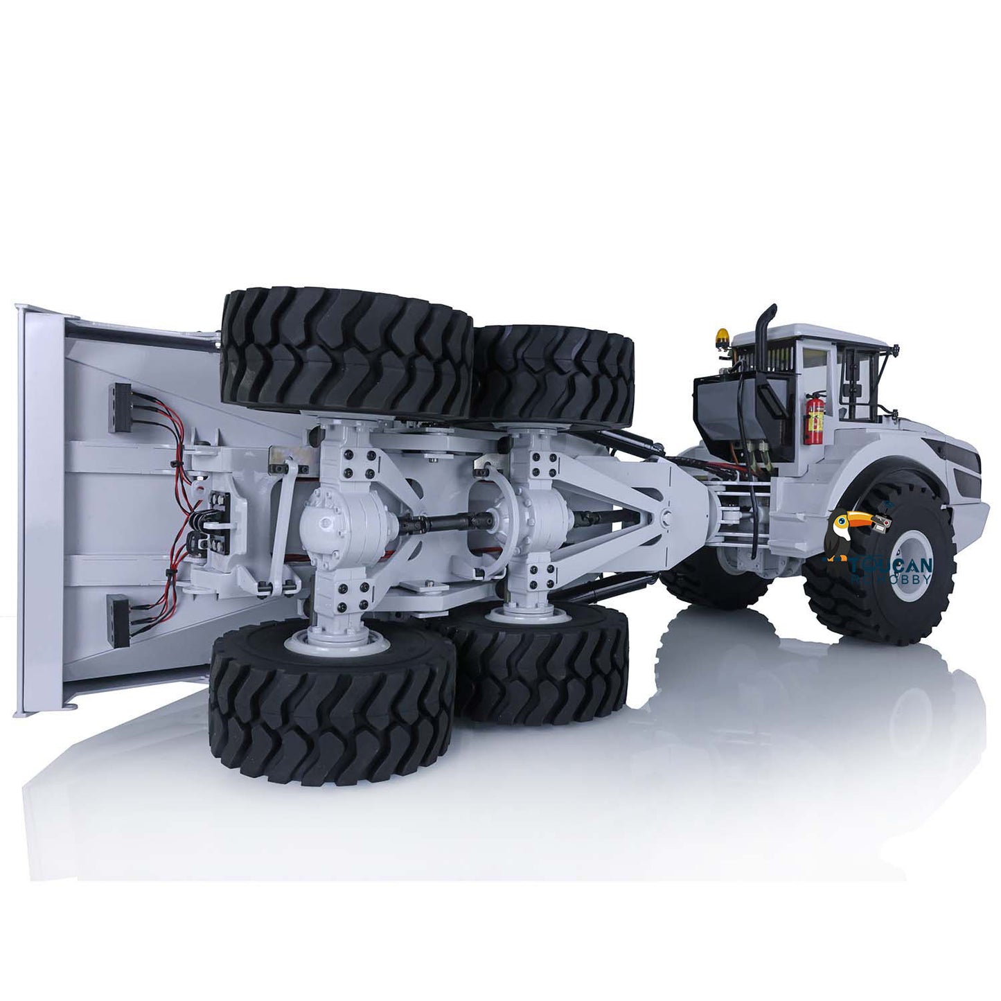 US STOCK 1/14 Scale Metal Hydraulic 6*6 Remote Controlled Articulated Truck Dumper Engineering Vehicle Model Motor ESC Lights