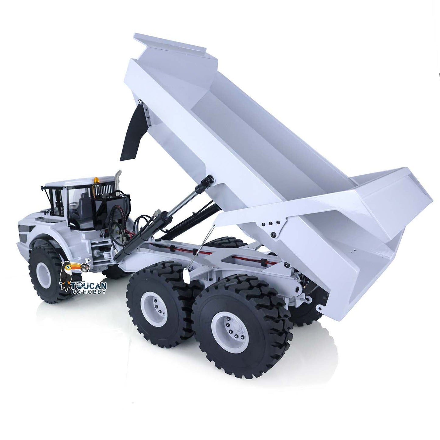 XDRC Metal 1/14 RC Hydraulic Articulated Truck A40G 6*6 Radio Controlled Dumper Tipper RTR Car Model Construction Vehicles