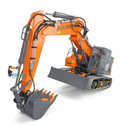 LESU AOUE ET26L 1/14 Metal RC Hydraulic Excavator B0012 RTR Short Tail Three-Arm Digger 6+2CH Directional Valve Quick Release Sound & Light Smoke GPS.
