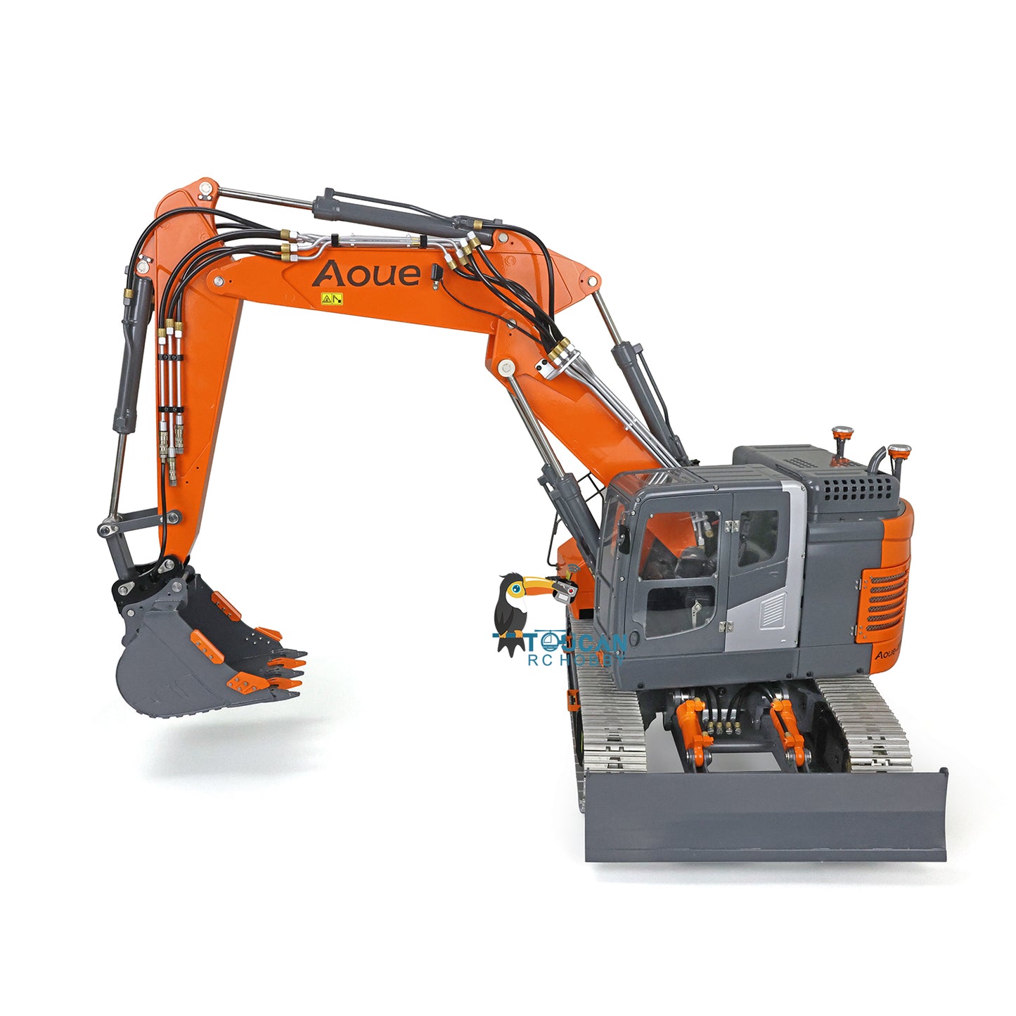 LESU AOUE ET26L 1/14 Metal RC Hydraulic Excavator B0012 RTR Short Tail Three-Arm Digger 6+2CH Directional Valve Quick Release Sound & Light Smoke GPS.