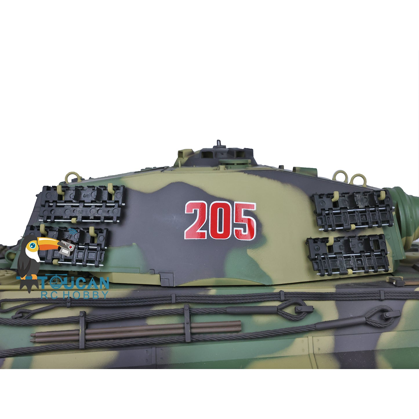 Henglong 1/16 7.0 Radio Control Tank German King Tiger Upgraded 3888A RC Tank W/ 360Degrees Rotating Turret Metal Tracks BB Shooting
