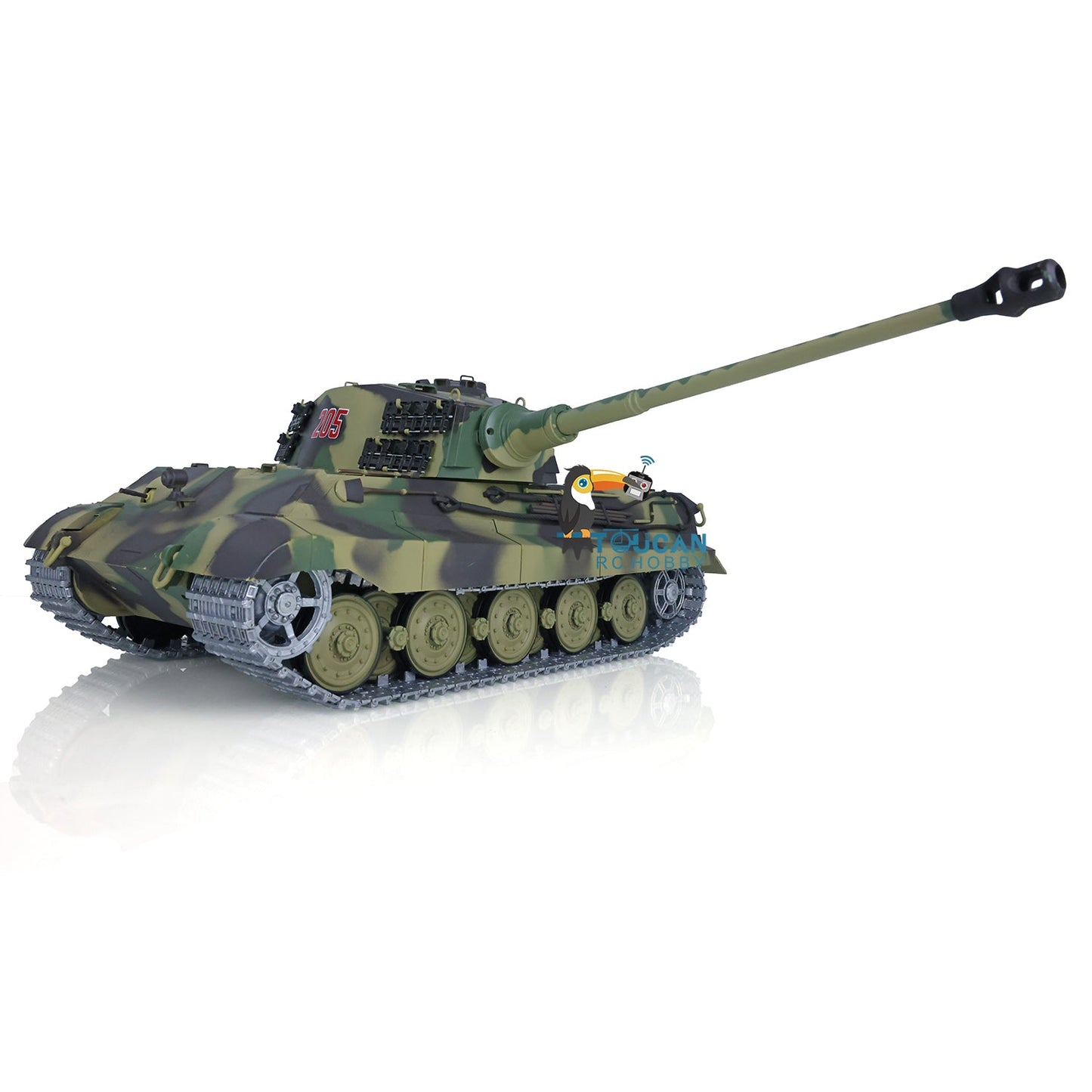 TOUCAN RC HOBBY Henglong 1/16 TK7.0 German King Tiger 3888A German Leopard2A6 3889 RTR RC Tank Barrel Recoil BB IR Smoke Metal Idlers Sprockets Wheels Tracks