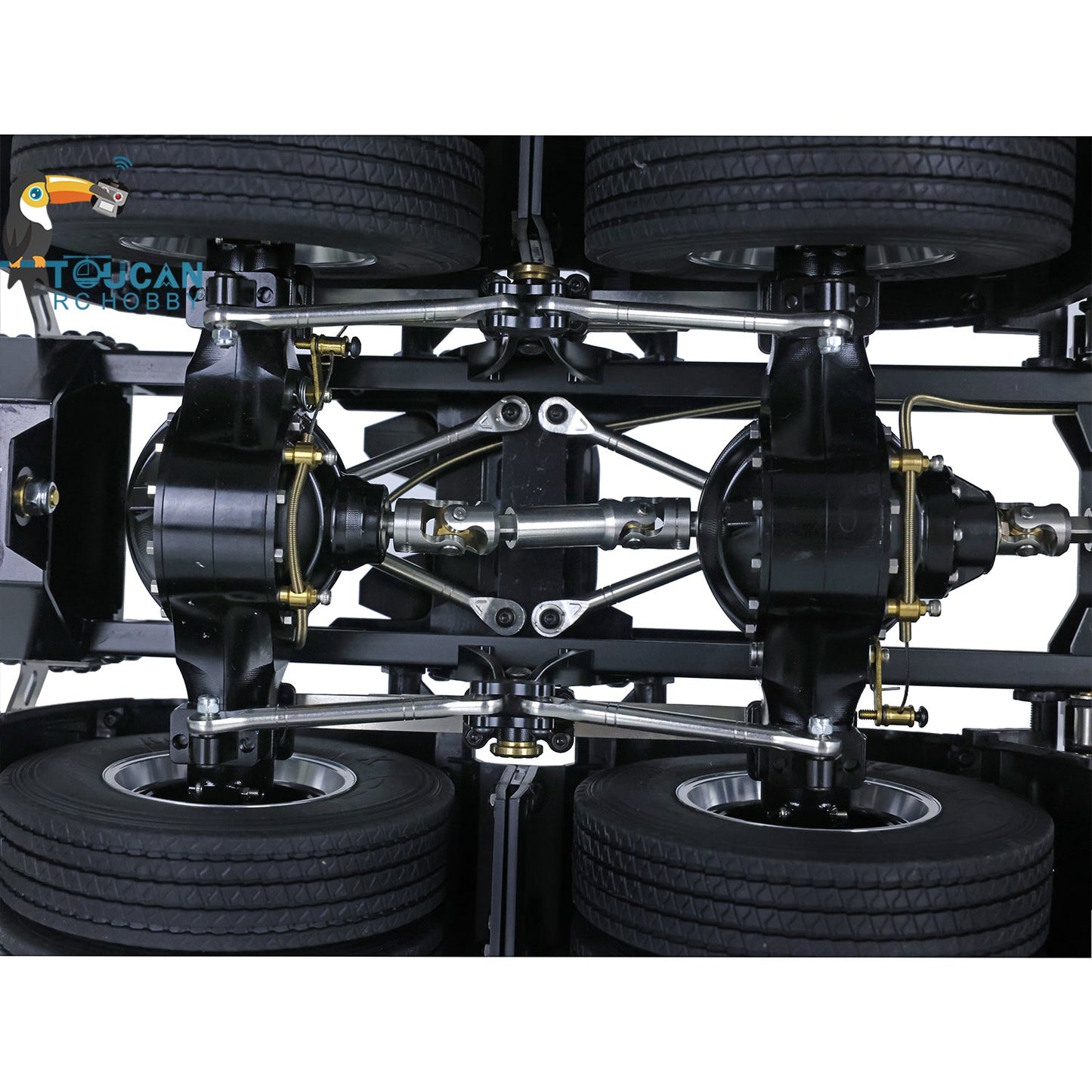 In Stock LESU Metal RC Assembled Heavy-duty Chassis for 1/14 Scale 1851 3363 Tractor Truck 3 Speed Transmission Highline Equipment Rack Truck UpgradeParts