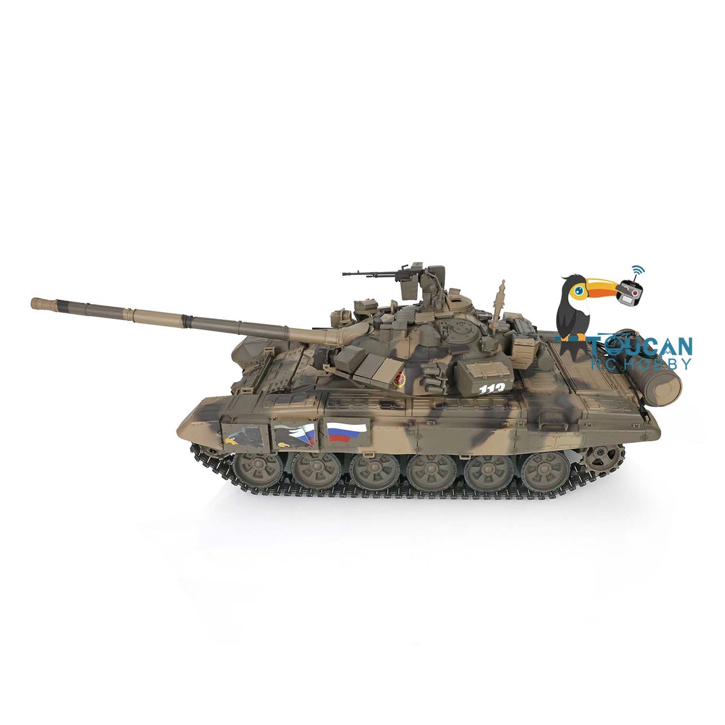 TOUCAN RC HOBBY Henglong 1/16 TK7.0 Plastic Russian T90 RTR RC Tank 3938 with 360 Degrees Turret Smoke Sound Light BB Infrared Combat