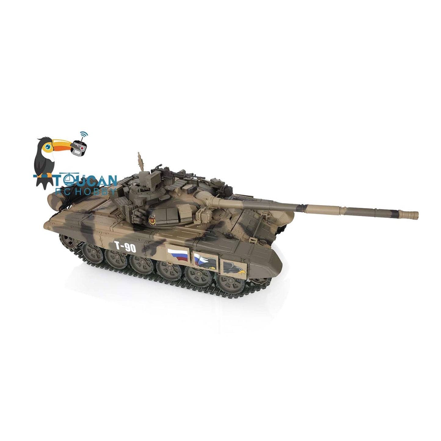 TOUCAN RC HOBBY Henglong TK7.0 1/16 Plastic Russion T90 RTR RC Tank 3938 FPV 360 Degrees Turret BB IR Smoke Sounds Lights Metal Steel Driving Gearbox
