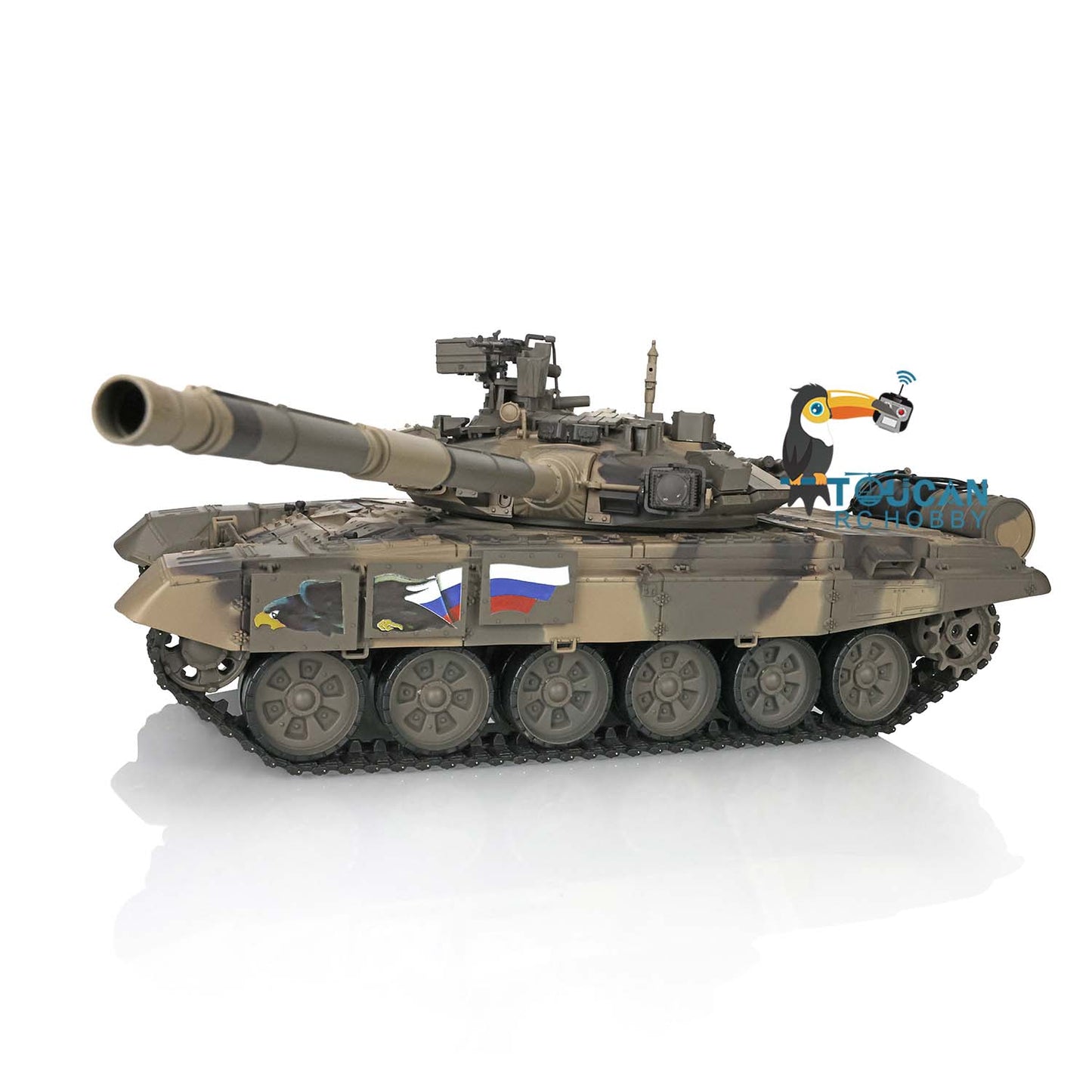 TOUCAN RC HOBBY Henglong TK7.0 1/16 Plastic Russion T90 RTR RC Tank 3938 FPV 360 Degrees Turret BB IR Smoke Sounds Lights Metal Steel Driving Gearbox