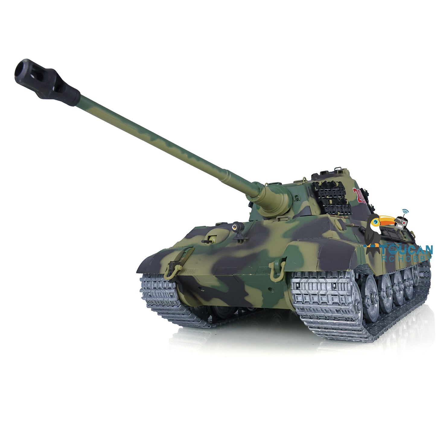 Fast Free Shipping Henglong 1/16 RC Tank 3888A 7.0 King Tiger Remote Control Tank 360 Degrees Rotating Turret Metal Road Wheel Barrel Recoil