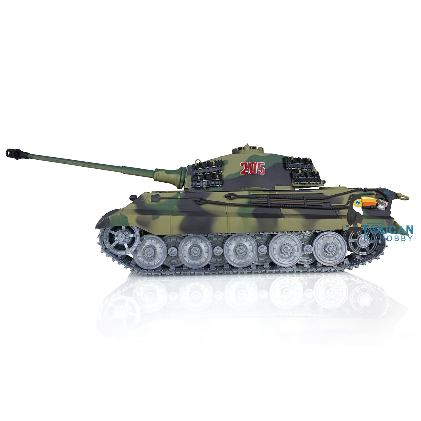 Fast Free Shipping Henglong 1/16 RC Tank 3888A 7.0 King Tiger Remote Control Tank 360 Degrees Rotating Turret Metal Road Wheel Barrel Recoil