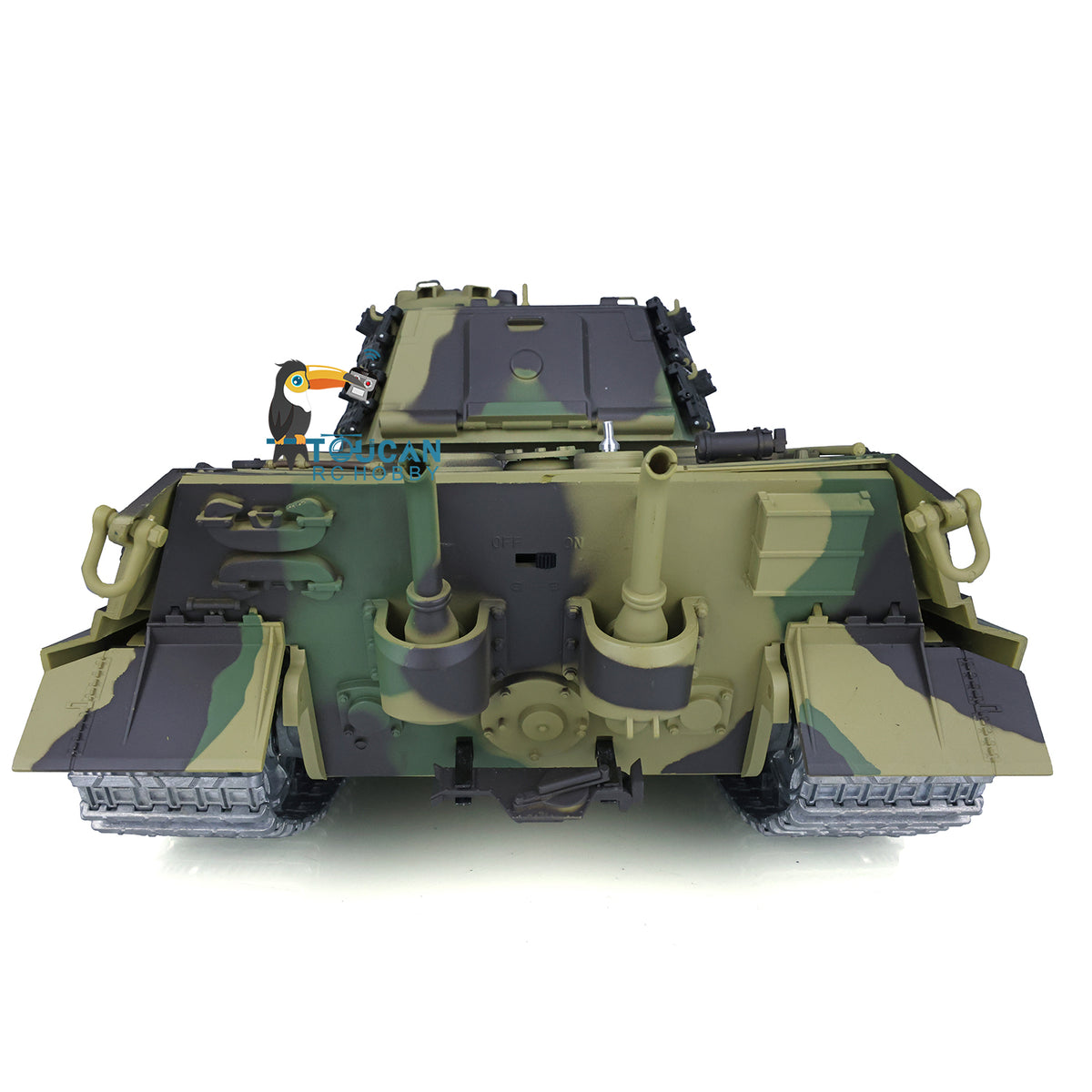 TOUCAN RC HOBBY Heng Long 1/16 7.0 Individueller 3888A King Tiger RTR RC-Panzer Kanonenrückstoß FPV 360-Grad-Turm IR BB Rauch Metall Lauf- Leit- und Treibräder Ketten Getriebe