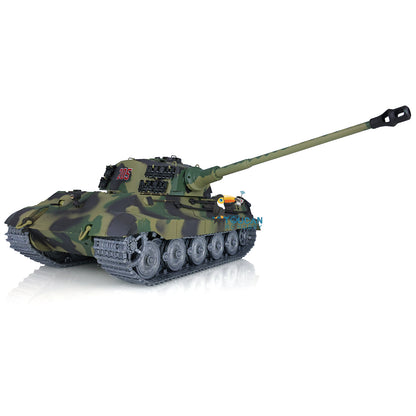 Fast Free Shipping Henglong 1/16 RC Tank 3888A 7.0 King Tiger Remote Control Tank 360 Degrees Rotating Turret Metal Road Wheel Barrel Recoil
