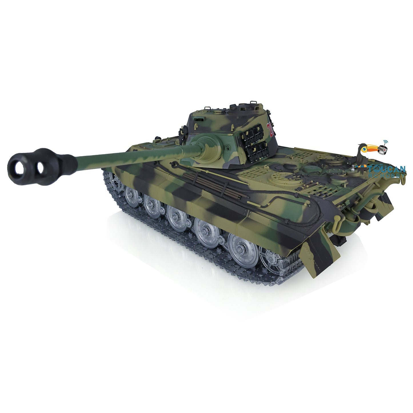 US STOCK Henglong 1/16 Scale Mainboard 7.0 Customized King Tiger RC Battle Tank 3888A Metal Road Wheels Sprockets Barrel Recoil