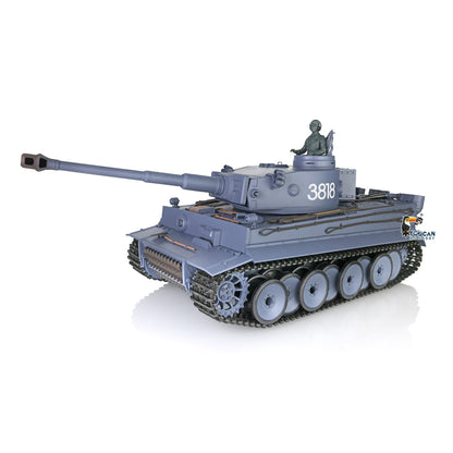 2.4Ghz Henglong 1/16 Plastic German Tiger I Radio Control Tank 3818 7.0 RTR RC Tank BB Shooting Smoking Sound Effect Recoil Barrel