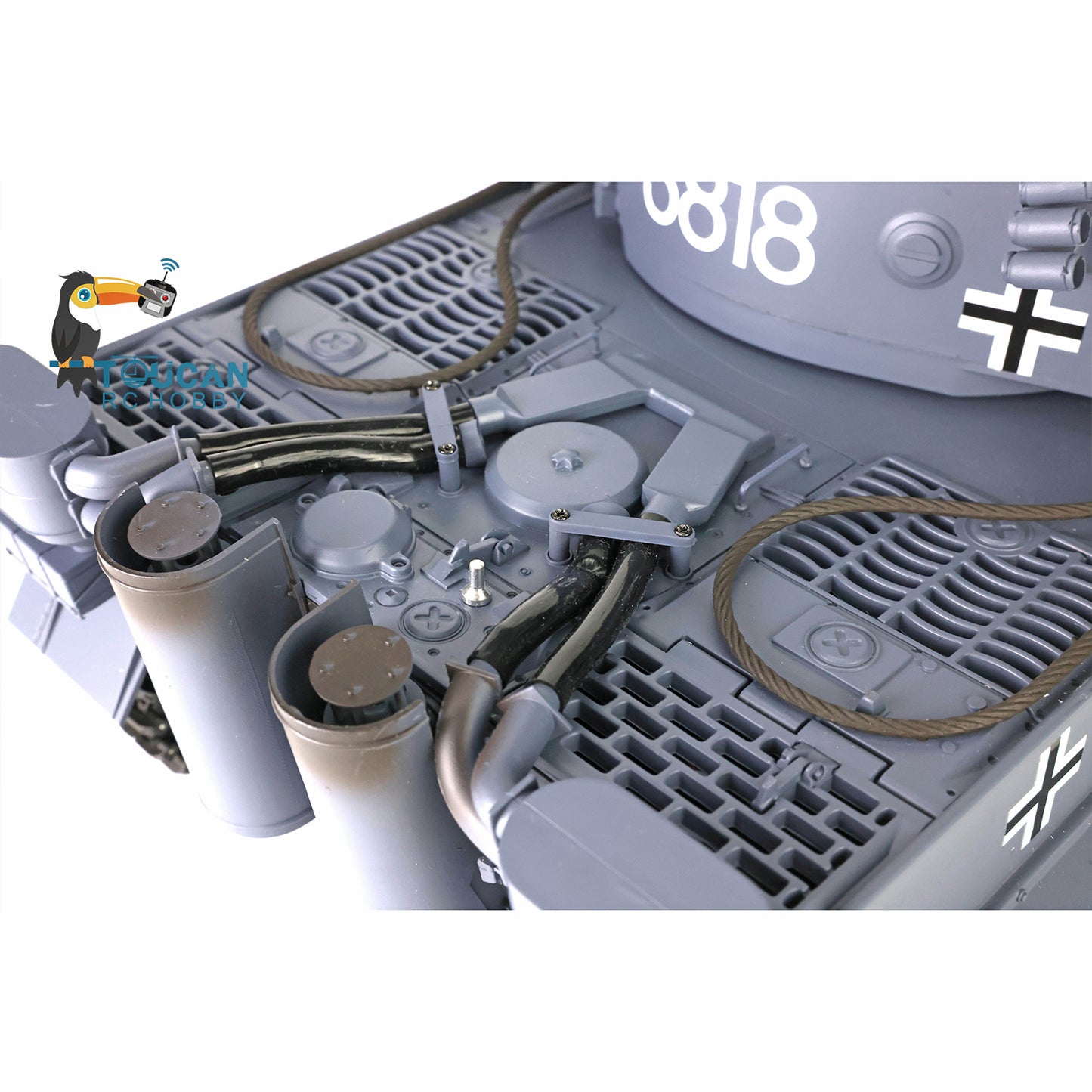 Fast Free Shipping 2.4Ghz Henglong 1/16 Scale 7.0 Plastic Ver German Tiger I RTR RC Tank 3818 Model Smoke BB Unit Infrared Combat