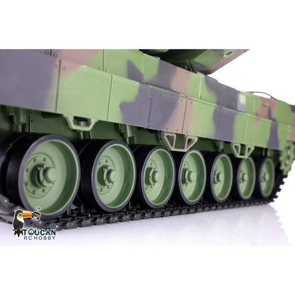 TOUCAN RC HOBBY Henglong 1/16 TK7.0 Plastic German Leopard2A6 RTR RC Tank 3889 with 360 Degrees Turret Barrel Recoil BB Infrared Combat Smoke