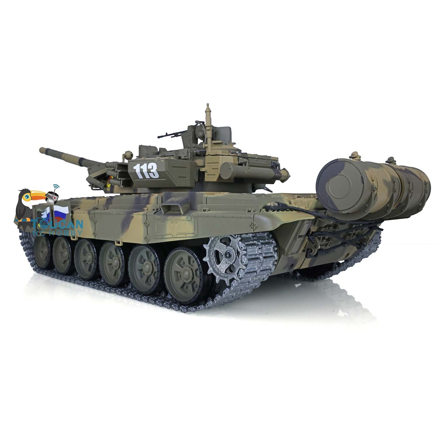 TOUCAN RC HOBBY Henglong 1/16 TK7.0 Promotion Russian T90 3938 RTR RC Tank Model BB IR 360 Degrees Turret Smoke Metal Tracks Gearbox Sprockets Idlers Wheeels