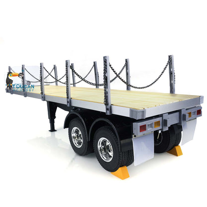 Fast Free Shipping TOUCAN 1/14 2Axle RC Tractor Flatbed Semi Trailer Truck for DIY TAMIYA Model
