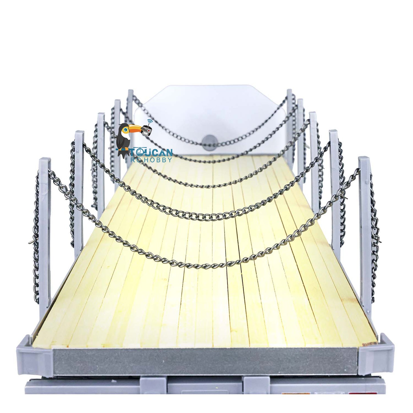 Fast Free Shipping TOUCAN 1/14 2Axle RC Tractor Flatbed Semi Trailer Truck for DIY TAMIYA Model