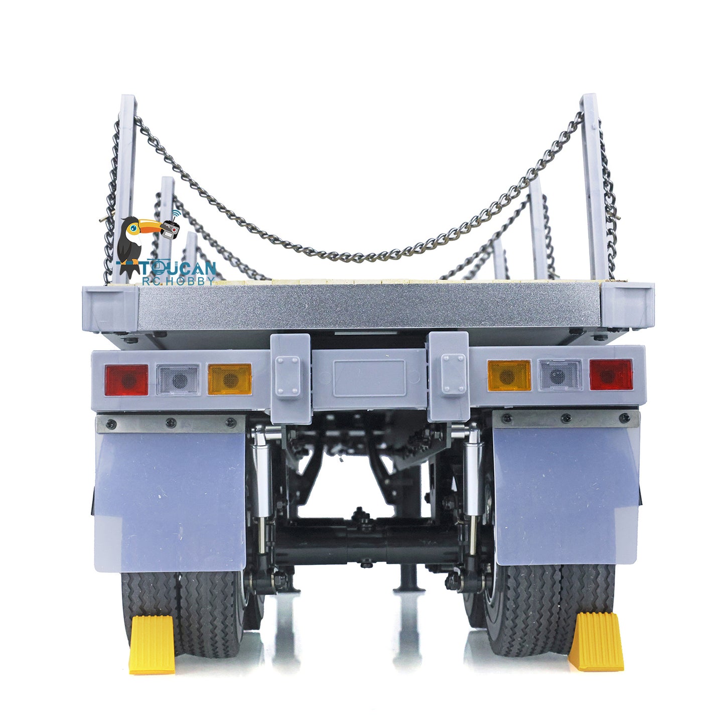 Fast Free Shipping TOUCAN 1/14 2Axle RC Tractor Flatbed Semi Trailer Truck for DIY TAMIYA Model