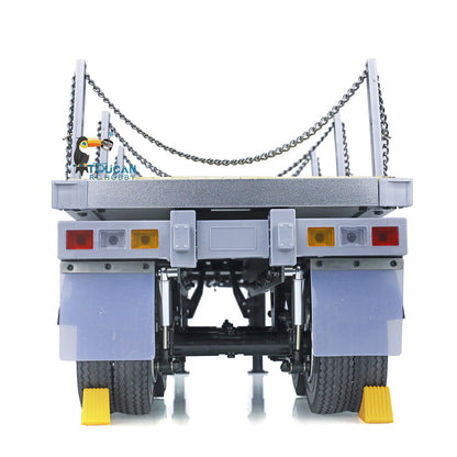 Fast Free Shipping TOUCAN 1/14 2Axle RC Tractor Flatbed Semi Trailer Truck for DIY TAMIYA Model