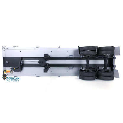 Fast Free Shipping TOUCAN 1/14 2Axle RC Tractor Flatbed Semi Trailer Truck for DIY TAMIYA Model