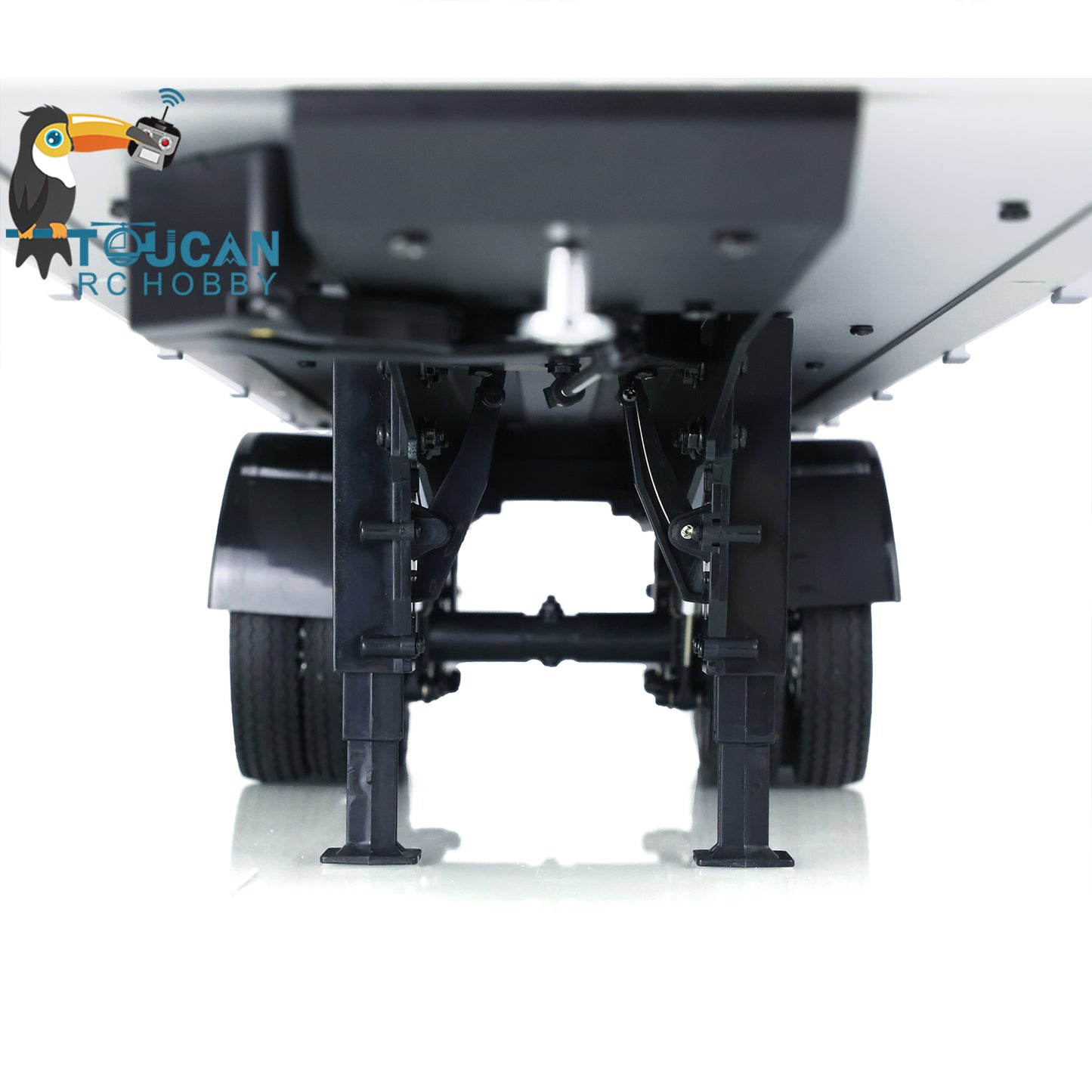 Fast Free Shipping TOUCAN 1/14 2Axle RC Tractor Flatbed Semi Trailer Truck for DIY TAMIYA Model