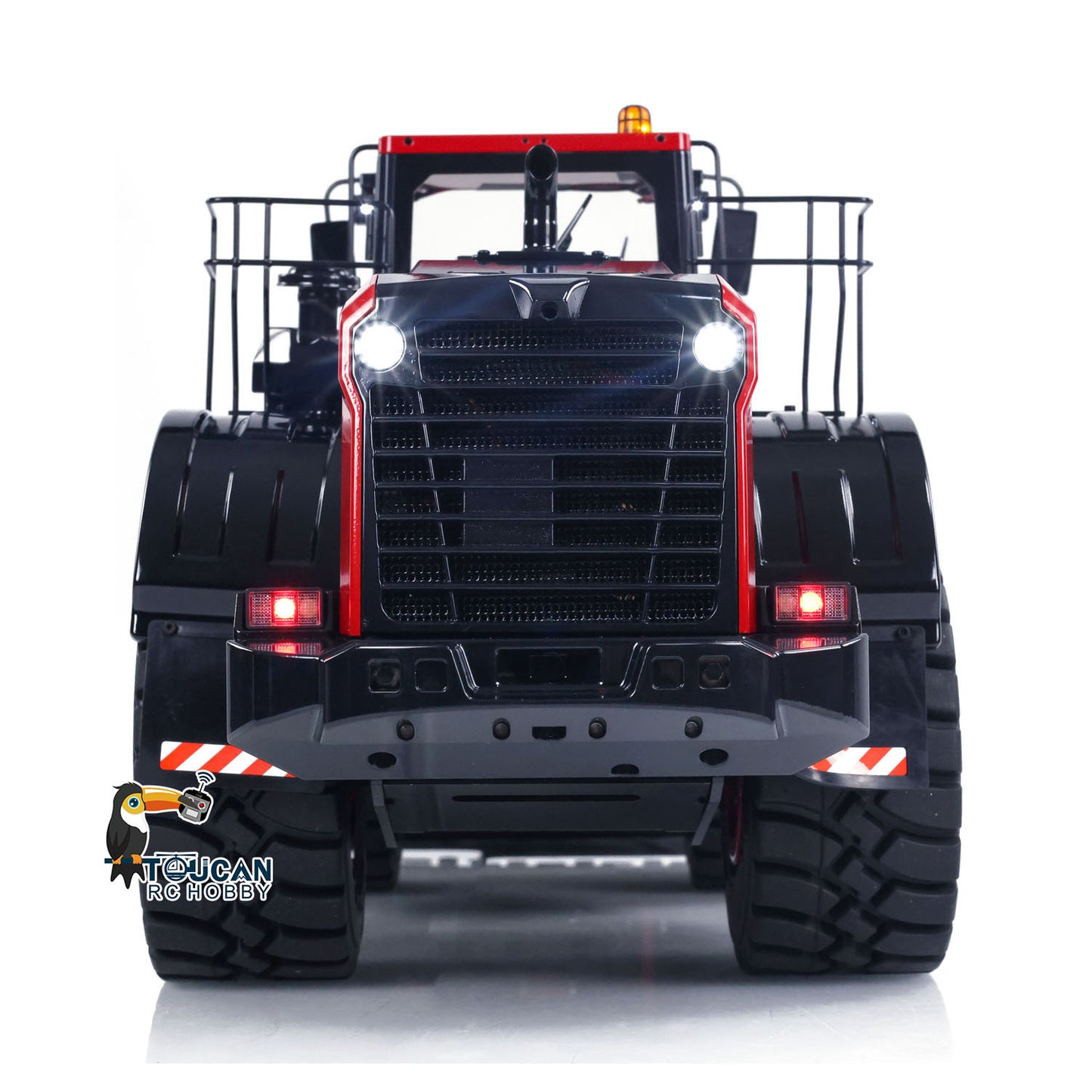 TOUCAN RC HOBBY MTModel WA480 Metal 1/14 RC Wheel Loader 5-way Hydraulic Directional Valve ST8 Radio Controller Light Sound System Quick Coupler LCD Screen for Vehicle Enthusiast