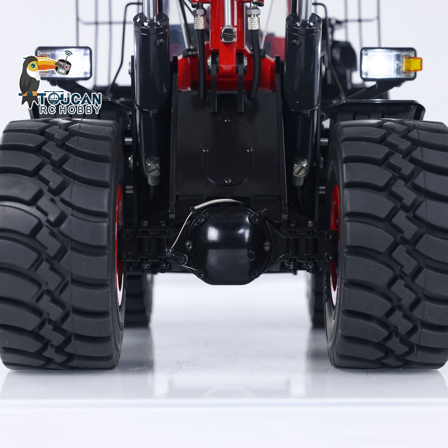 TOUCAN RC HOBBY MTModel WA480 Metal 1/14 RC Wheel Loader 5-way Hydraulic Directional Valve ST8 Radio Controller Light Sound System Quick Coupler LCD Screen for Vehicle Enthusiast
