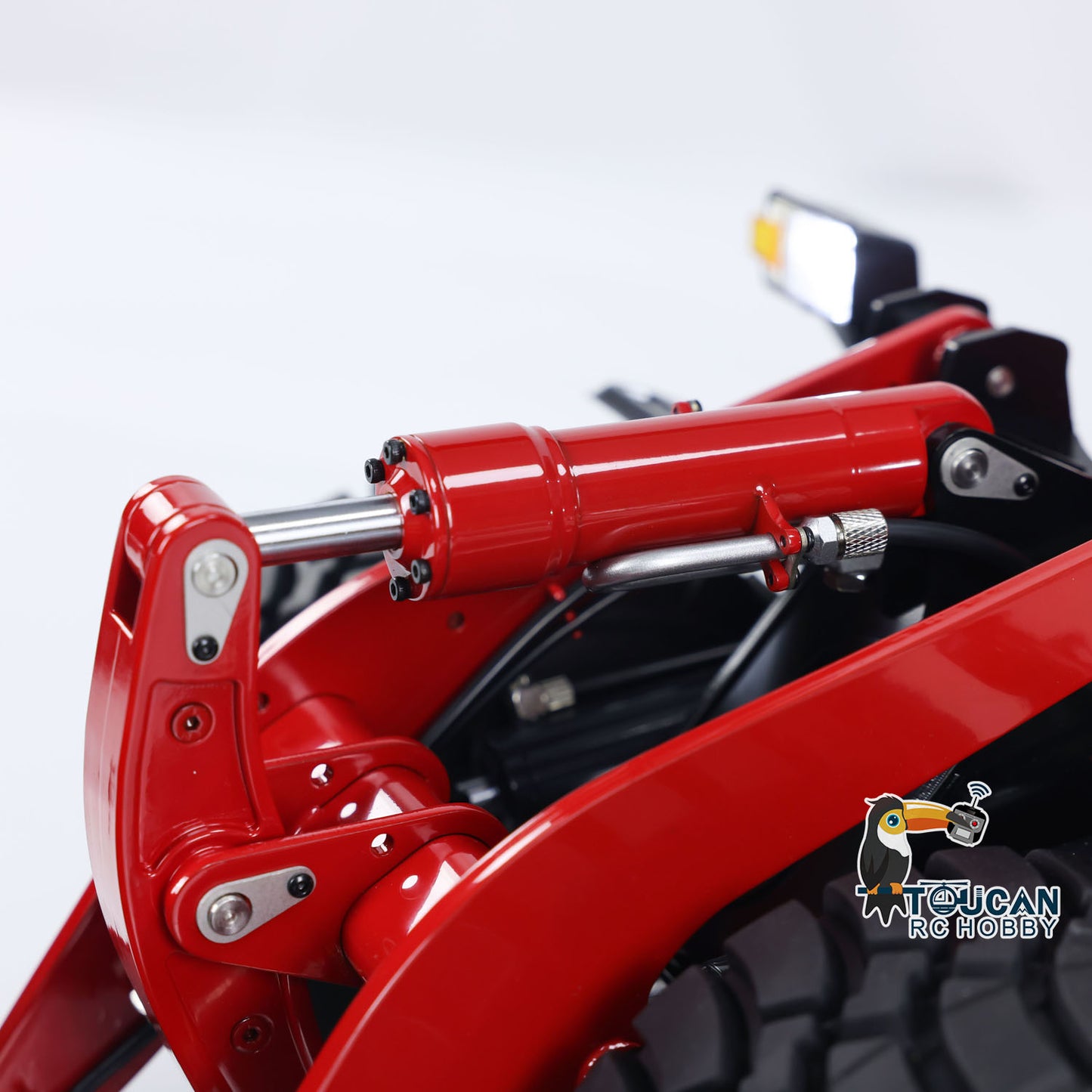 TOUCAN RC HOBBY MTModel WA480 Metal 1/14 RC Wheel Loader 5-way Hydraulic Directional Valve ST8 Radio Controller Light Sound System Quick Coupler LCD Screen for Vehicle Enthusiast