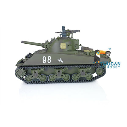 TOUCAN RC HOBBY Henglong 1/16 2.4G TK7.0 Plastic USA M4A3 Sherman 3898 RTR RC Tank 360 Degrees Turret Infrared Combat BB Smoke Metal Barrel