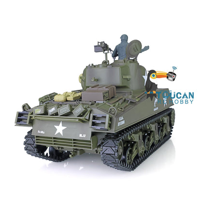 TOUCAN RC HOBBY Henglong 1/16 TK7.0 Plastic 3898 USA M4A3 Sherman RTR RC Tank Barrel Recoil Smoke 360 Degrees Turret Infrared Combat BB Unit Sound Light