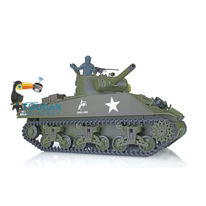 TOUCAN RC HOBBY Henglong 1/16 2.4G TK7.0 Plastic USA M4A3 Sherman 3898 RTR RC Tank 360 Degrees Turret Infrared Combat BB Smoke Metal Barrel